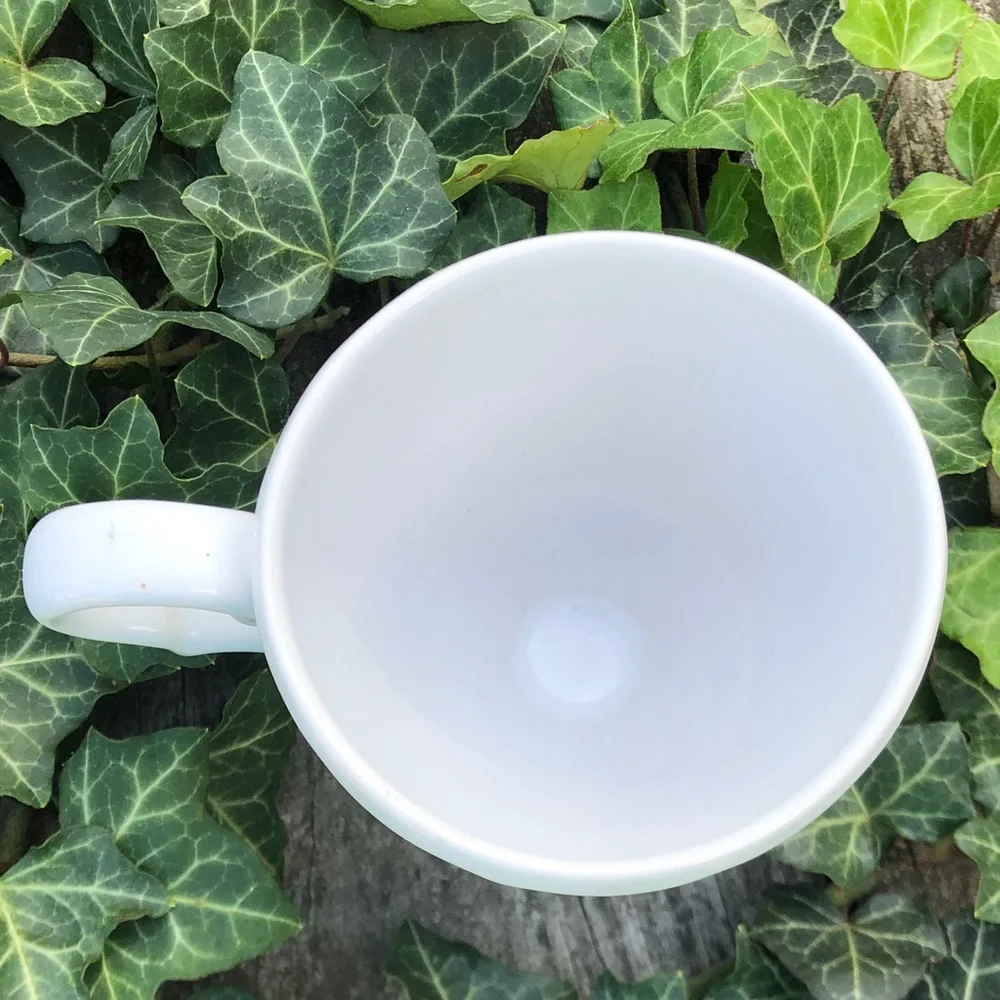 Williams Sonoma White Mug with Gold Heart Accents